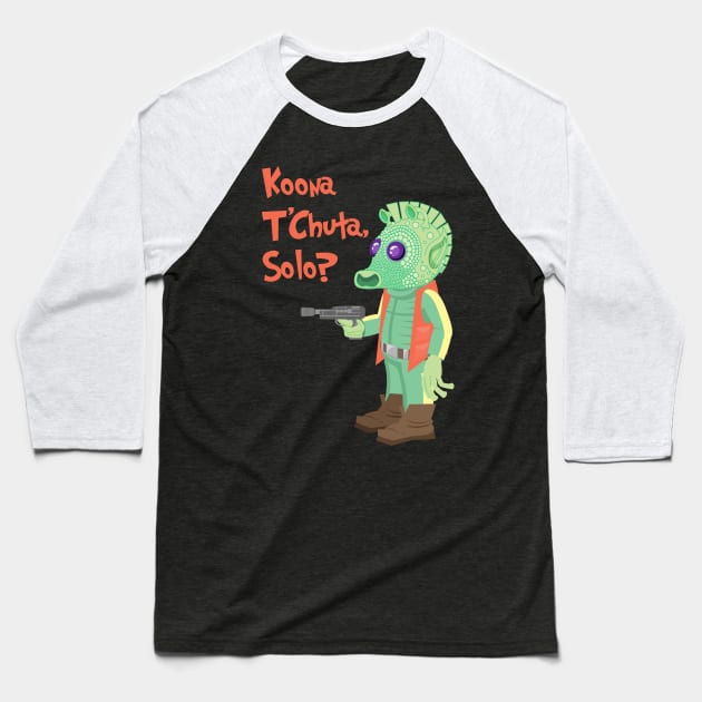 Greedo Baseball T-Shirt by SquareDog